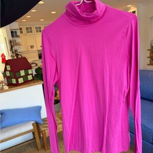 Lands' End Fuchsia Turtleneck Top